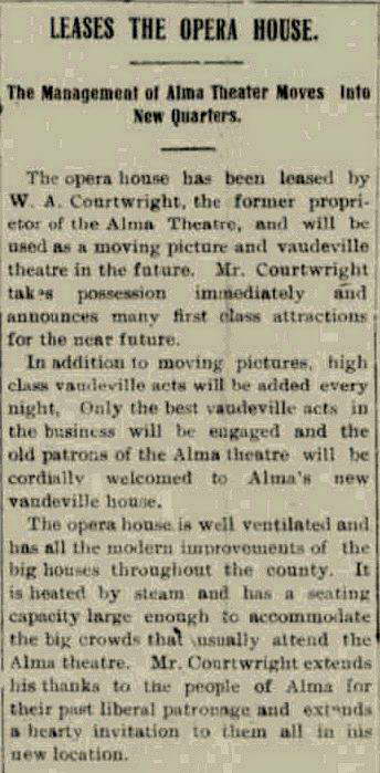 Regent Theater - Dec 24 1908 Possible Conversion Of Opera House As Vaudette